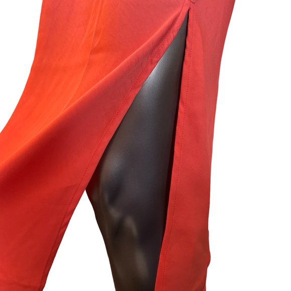 NWT Square Neckline Adjustable Spaghetti Strap Midi Dress with Slits - Picture 3 of 6